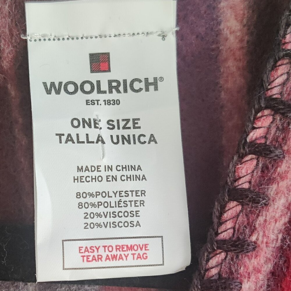 Woolrich Shawl to 'have a cuppa in'  Soft Viscois and a Black Yarn trim loop - Picture 6 of 6